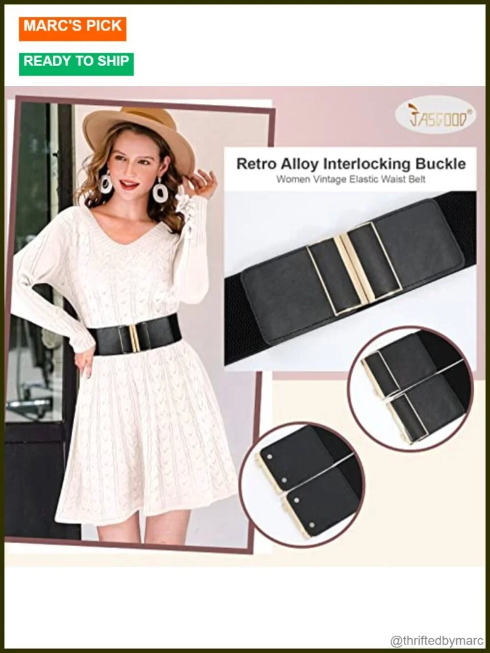 4 Pack Wide Elastic Stretch Waist Belts for Women Dress Belt